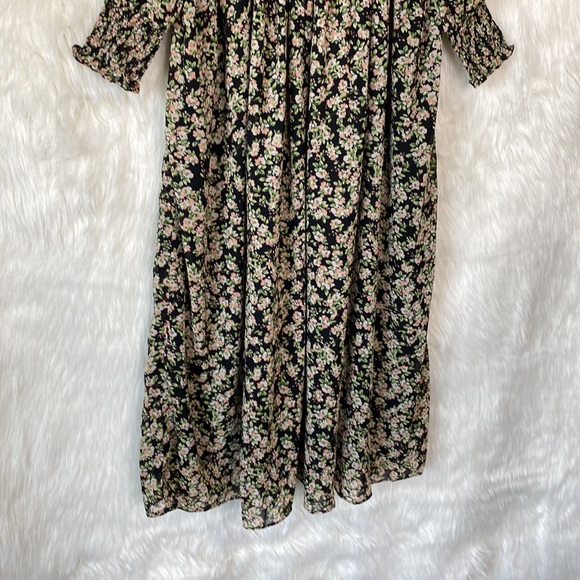 ASOS DESIGN shirred midi dress in ditsy floral print - Picture 14 of 16